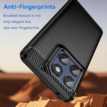 For Motorola Edge 60 Fusion Carbon Fiber Brushed Texture TPU Phone Case(Black) by bashfashion