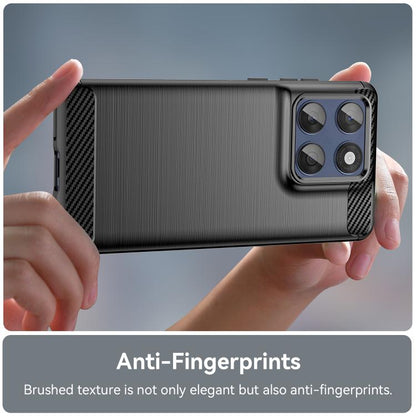 For Motorola Edge 60 Fusion Carbon Fiber Brushed Texture TPU Phone Case(Black) by bashfashion
