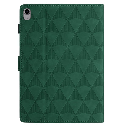 For iPad 2025 / 2022 Diamond Texture Embossed Leather Smart Tablet Case(Green) by bashfashion