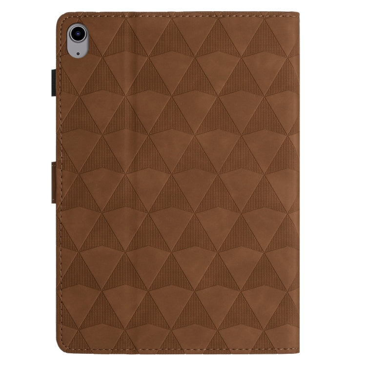 For iPad mini 6 / mini 2024 Diamond Texture Embossed Leather Smart Tablet Case(Brown) by bashfashion