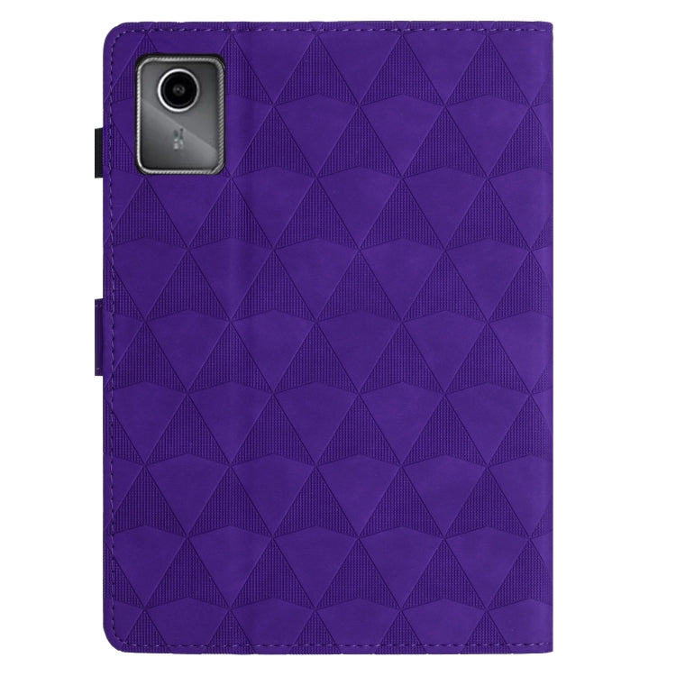 For Lenovo Tab M11/Xiaoxin Pad 11 2024 Diamond Texture Embossed Leather Smart Tablet Case(Purple) by bashfashion