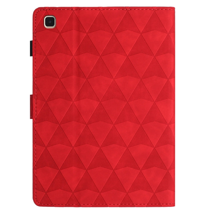 For Samsung Galaxy Tab S6 Lite P610 Diamond Texture Embossed Leather Smart Tablet Case(Red) by bashfashion