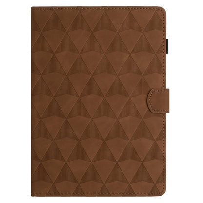 For Samsung Galaxy Tab S6 Lite P610 Diamond Texture Embossed Leather Smart Tablet Case(Brown) by bashfashion