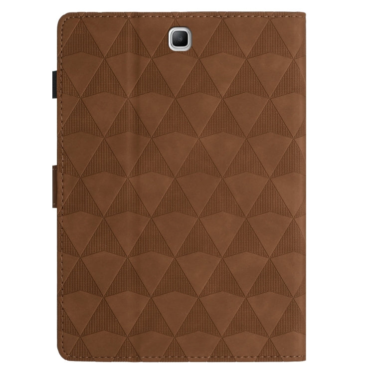For Samsung Galaxy Tab A 8.0 T350 Diamond Texture Embossed Leather Smart Tablet Case(Brown) by bashfashion