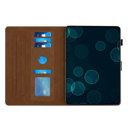 For Samsung Galaxy Tab A7 10.4 2022/2020 Diamond Texture Embossed Leather Smart Tablet Case(Brown) by bashfashion