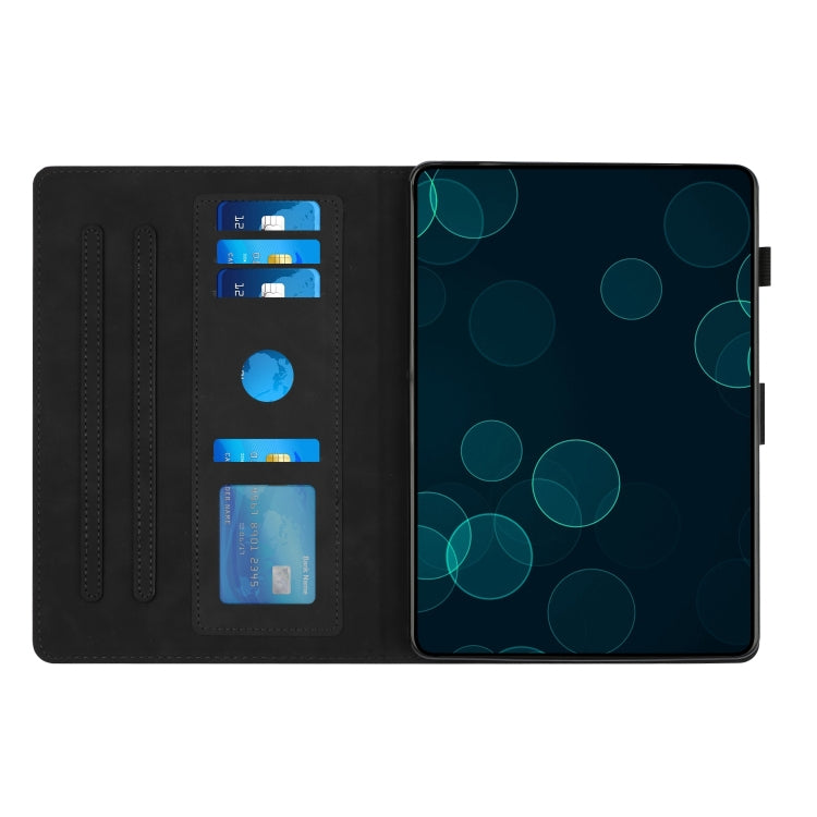 For Samsung Galaxy Tab A7 10.4 2022/2020 Diamond Texture Embossed Leather Smart Tablet Case(Black) by bashfashion