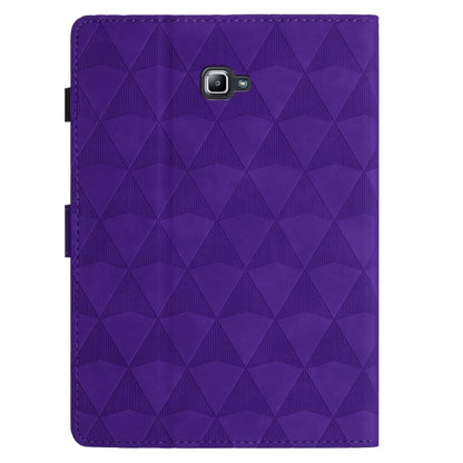 For Samsung Galaxy Tab A 10.1 2016 T580 Diamond Texture Embossed Leather Smart Tablet Case(Purple) by bashfashion