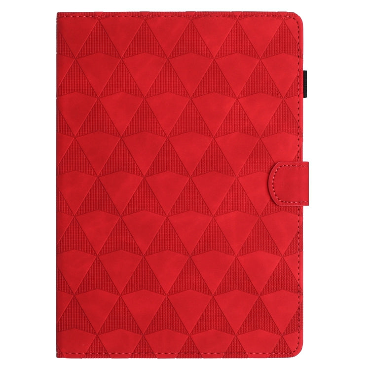 For Samsung Galaxy Tab A 10.1 2016 T580 Diamond Texture Embossed Leather Smart Tablet Case(Red) by bashfashion