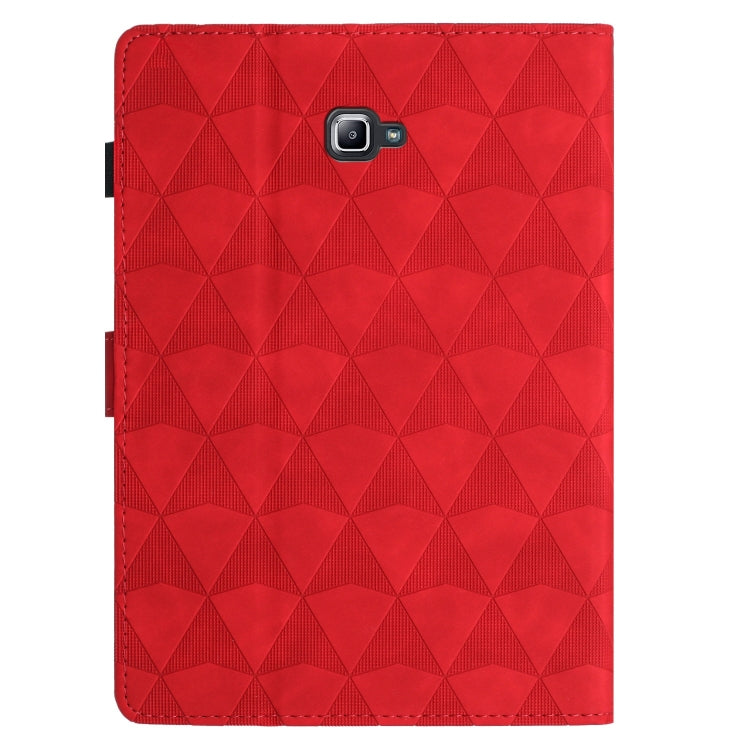 For Samsung Galaxy Tab A 10.1 2016 T580 Diamond Texture Embossed Leather Smart Tablet Case(Red) by bashfashion