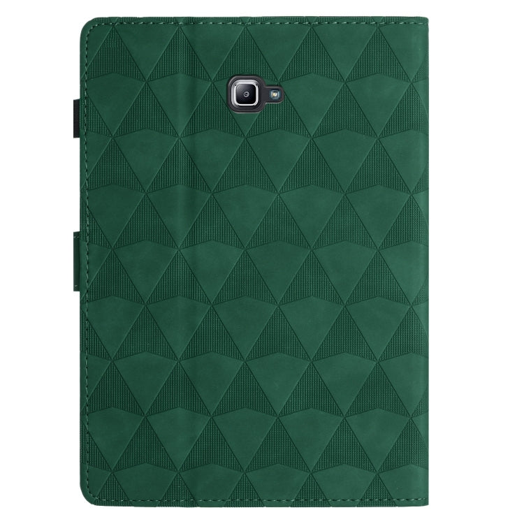 For Samsung Galaxy Tab A 10.1 2016 T580 Diamond Texture Embossed Leather Smart Tablet Case(Green) by bashfashion
