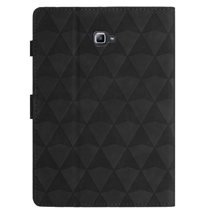 For Samsung Galaxy Tab A 10.1 2016 T580 Diamond Texture Embossed Leather Smart Tablet Case(Black) by bashfashion