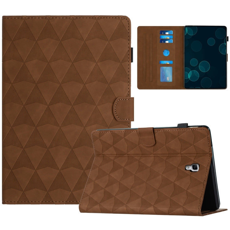 For Samsung Galaxy Tab A 10.5 T590 Diamond Texture Embossed Leather Smart Tablet Case(Brown) by bashfashion
