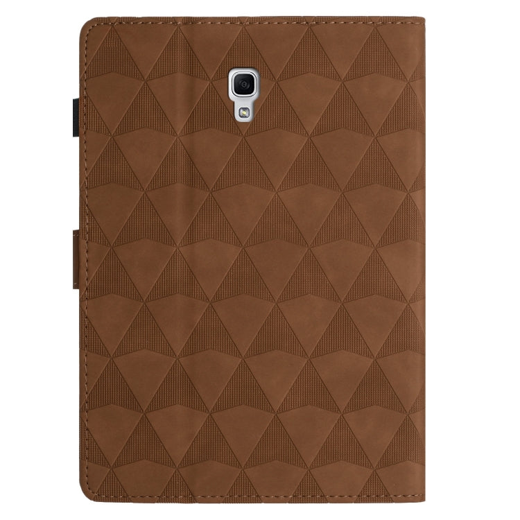 For Samsung Galaxy Tab A 10.5 T590 Diamond Texture Embossed Leather Smart Tablet Case(Brown) by bashfashion