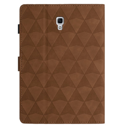 For Samsung Galaxy Tab A 10.5 T590 Diamond Texture Embossed Leather Smart Tablet Case(Brown) by bashfashion