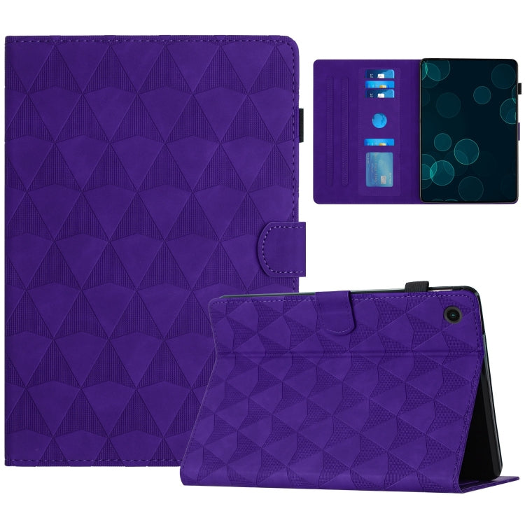 For Samsung Galaxy Tab A8 10.5 2021/2022 Diamond Texture Embossed Leather Smart Tablet Case(Purple) by bashfashion