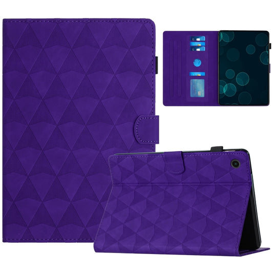 For Samsung Galaxy Tab A8 10.5 2021/2022 Diamond Texture Embossed Leather Smart Tablet Case(Purple) by bashfashion