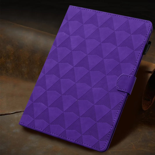 For Samsung Galaxy Tab A8 10.5 2021/2022 Diamond Texture Embossed Leather Smart Tablet Case(Purple) by bashfashion
