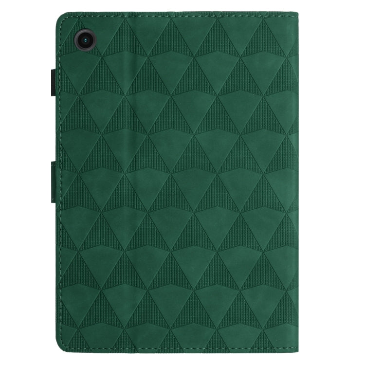 For Samsung Galaxy Tab A8 10.5 2021/2022 Diamond Texture Embossed Leather Smart Tablet Case(Green) by bashfashion