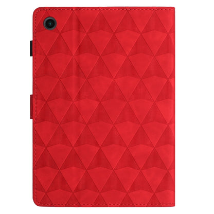 For Samsung Galaxy Tab A11+ / A9+ Diamond Texture Embossed Leather Smart Tablet Case(Red) by bashfashion
