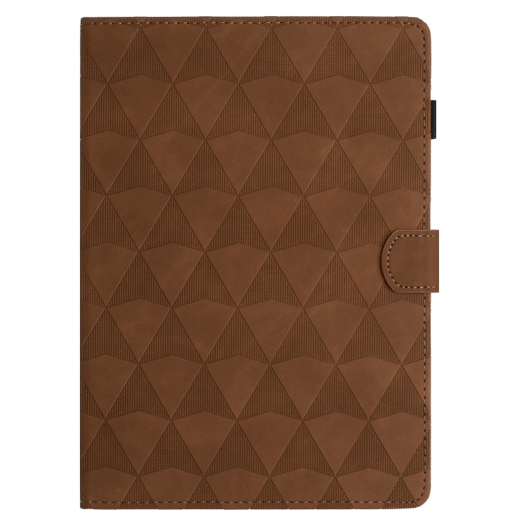 For Samsung Galaxy Tab A11+ / A9+ Diamond Texture Embossed Leather Smart Tablet Case(Brown) by bashfashion