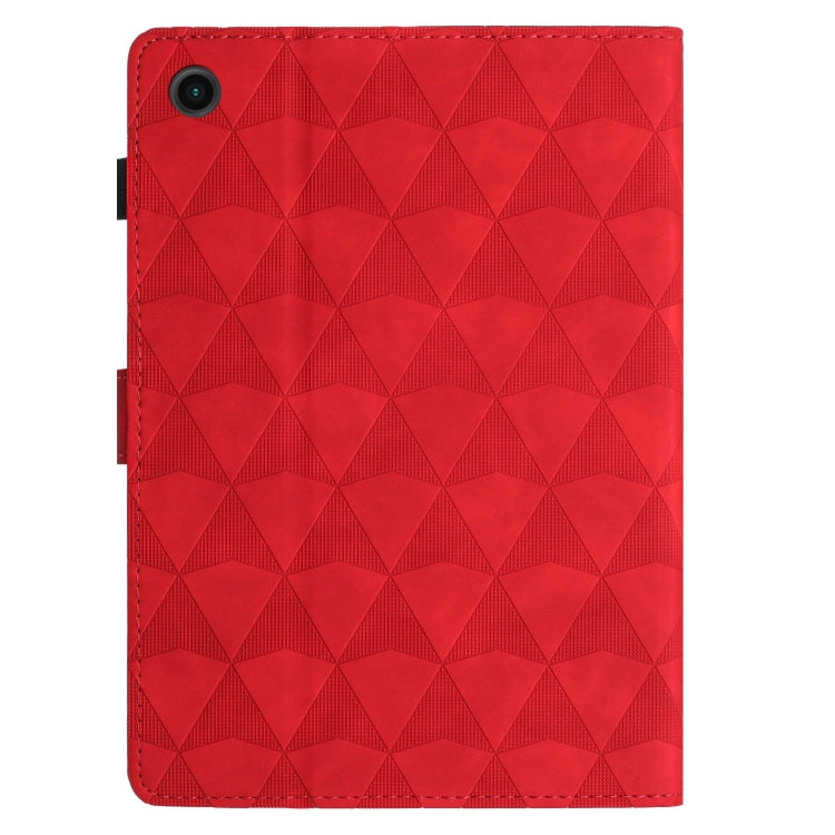 For Samsung Galaxy Tab A11 / A9 Diamond Texture Embossed Leather Tablet Case(Red) by bashfashion