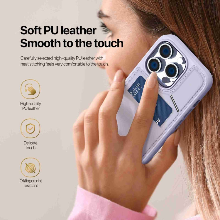 For iPhone 13 Pro DUX DUCIS Rafi II Series MagSafe Magnetic Holder RFID Phone Case(Purple) by DUX DUCIS