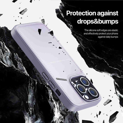 For iPhone 13 Pro DUX DUCIS Rafi II Series MagSafe Magnetic Holder RFID Phone Case(Purple) by DUX DUCIS