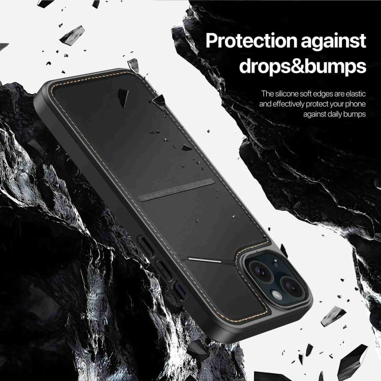 For iPhone 14 / 13 DUX DUCIS Rafi II Series MagSafe Magnetic Holder RFID Phone Case(Black) by DUX DUCIS