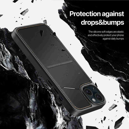 For iPhone 14 / 13 DUX DUCIS Rafi II Series MagSafe Magnetic Holder RFID Phone Case(Black) by DUX DUCIS