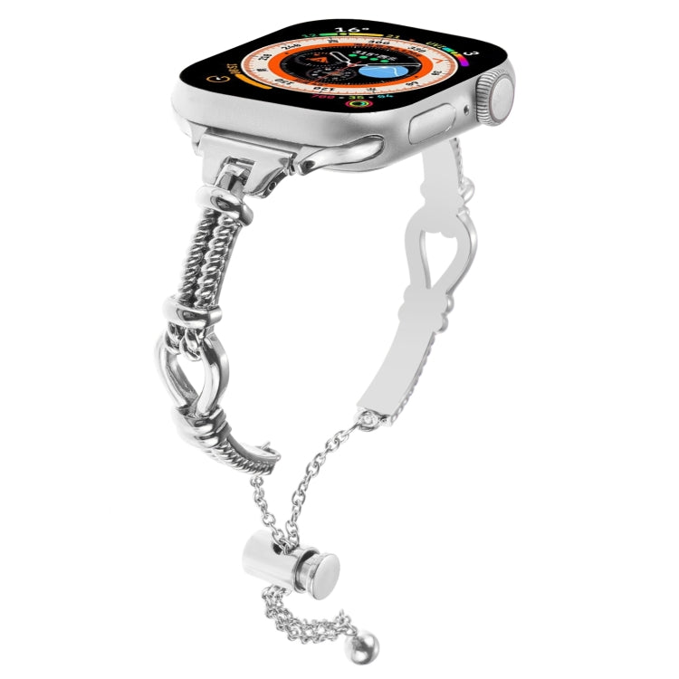 For Apple Watch Series 5 44mm Twist Metal Bracelet Chain Watch Band(Silver) by bashfashion