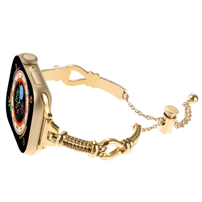 For Apple Watch Series 5 40mm Twist Metal Bracelet Chain Watch Band(Gold) by bashfashion