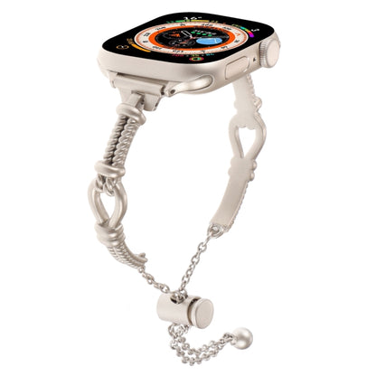 For Apple Watch Series 5 40mm Twist Metal Bracelet Chain Watch Band(Starlight) by bashfashion