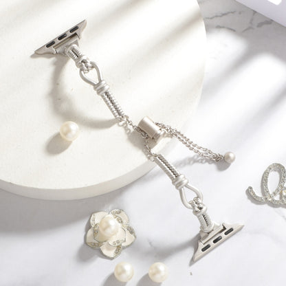 For Apple Watch Series 4 40mm Twist Metal Bracelet Chain Watch Band(Starlight) by bashfashion