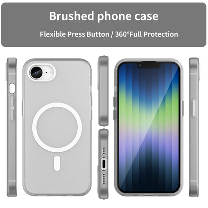 For iPhone 16e MagSafe Frosted Translucent TPU + PC Full Coverage Phone Case(White) by bashfashion