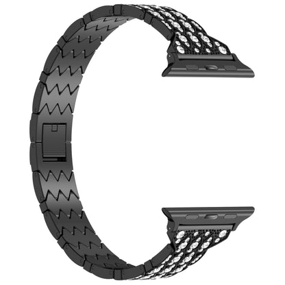 For Apple Watch SE 2023 40mm Devil Eye Diamond Bracelet Metal Watch Band(Black) by bashfashion