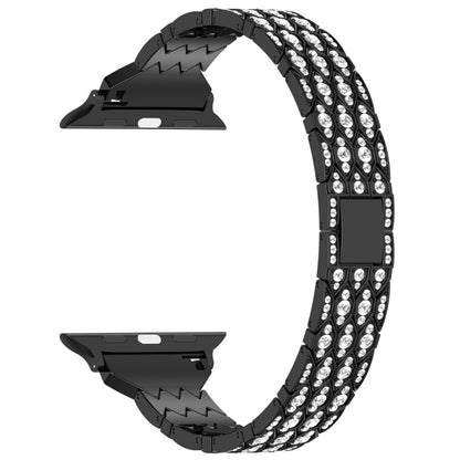 For Apple Watch Ultra 49mm Devil Eye Diamond Bracelet Metal Watch Band(Black) by bashfashion