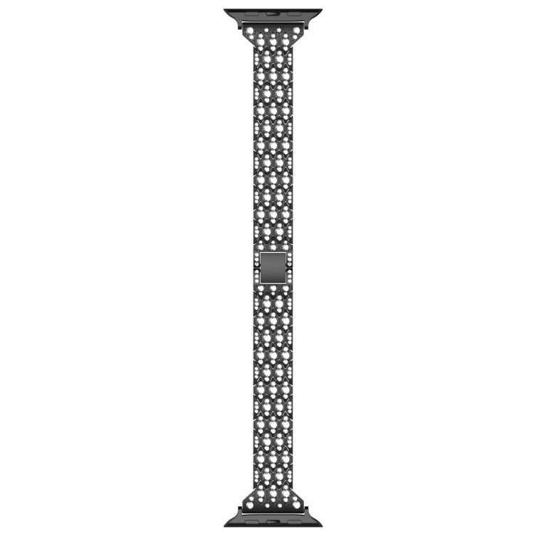 For Apple Watch Ultra 2 49mm Devil Eye Diamond Bracelet Metal Watch Band(Black) by bashfashion