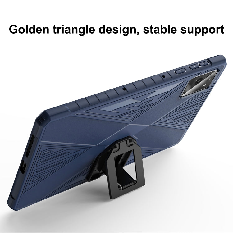 For Lenovo Legion Y700 Gen3 2024 Brushed Texture Shockproof TPU Tablet Case with Holder(Black) by bashfashion