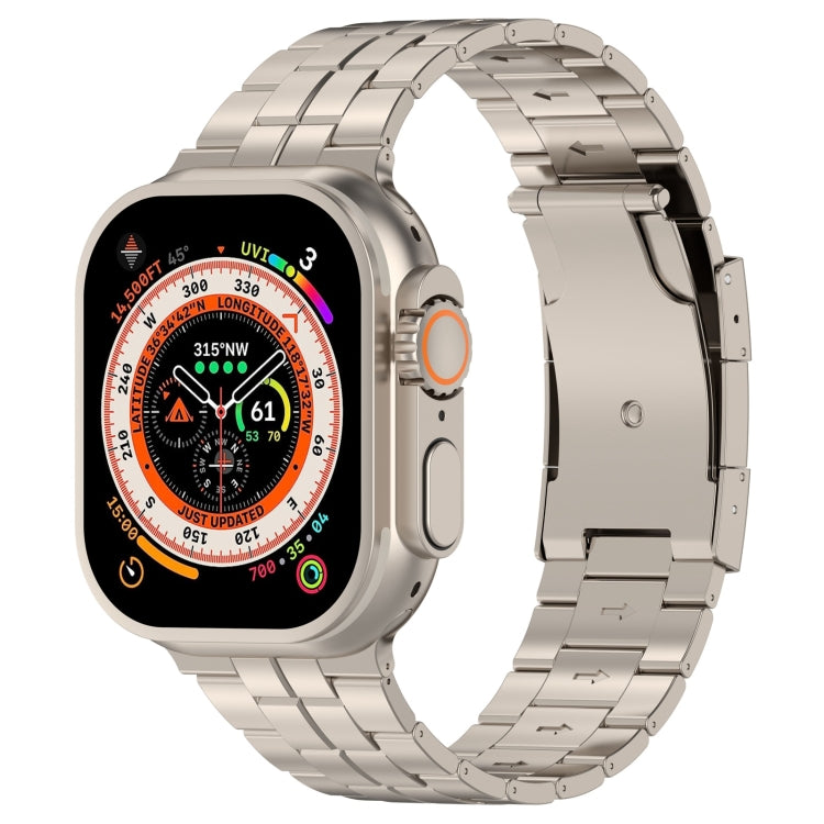 For Apple Watch Ultra 2 49mm Tortoise Buckle Titanium Steel Watch Band(Starlight) by bashfashion