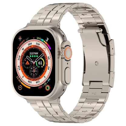 For Apple Watch Ultra 2 49mm Tortoise Buckle Titanium Steel Watch Band(Starlight) by bashfashion
