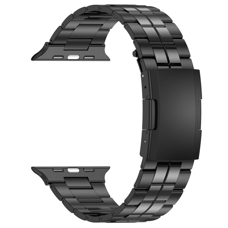 For Apple Watch Ultra 49mm Tortoise Buckle Titanium Steel Watch Band(Black) by bashfashion