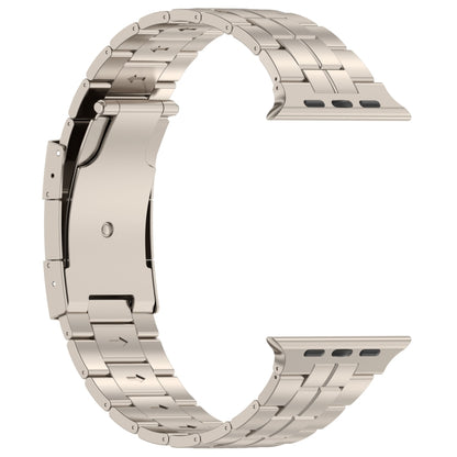 For Apple Watch SE 2022 40mm Tortoise Buckle Titanium Steel Watch Band(Starlight) by bashfashion