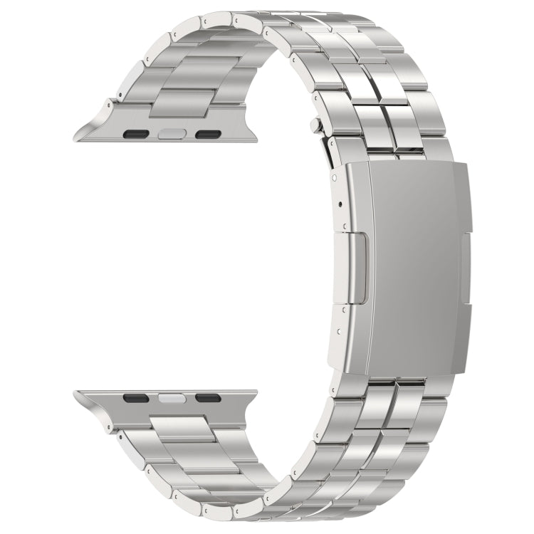 For Apple Watch Series 6 44mm Tortoise Buckle Titanium Steel Watch Band(Silver) by bashfashion