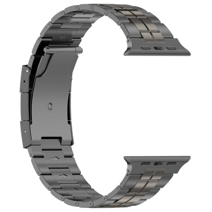 For Apple Watch Series 2 38mm Tortoise Buckle Titanium Steel Watch Band(Grey) by bashfashion