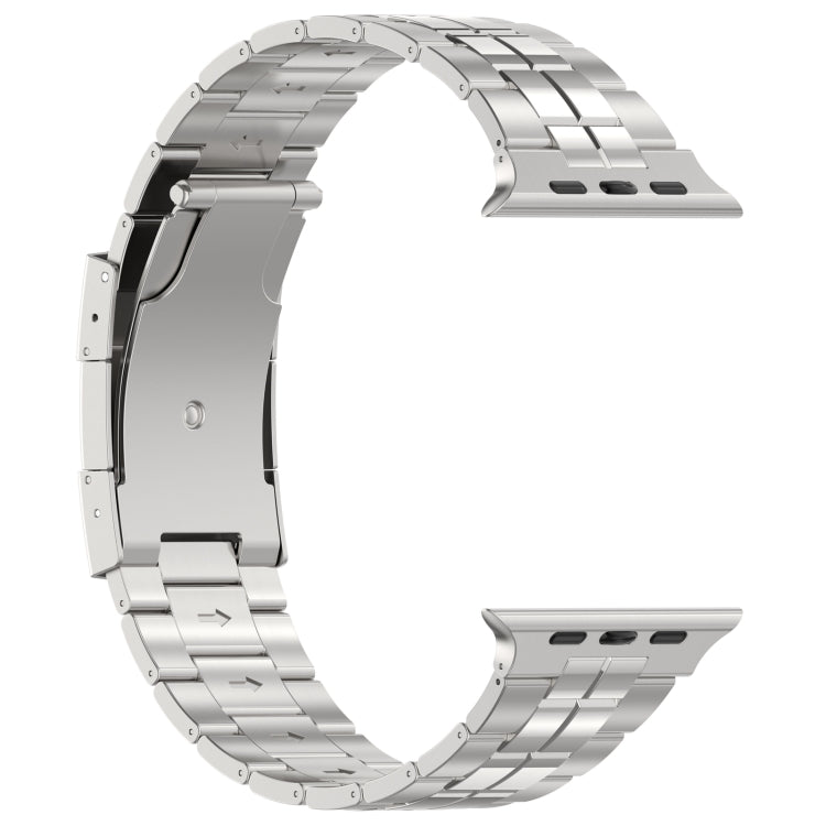 For Apple Watch Series 2 38mm Tortoise Buckle Titanium Steel Watch Band(Silver) by bashfashion