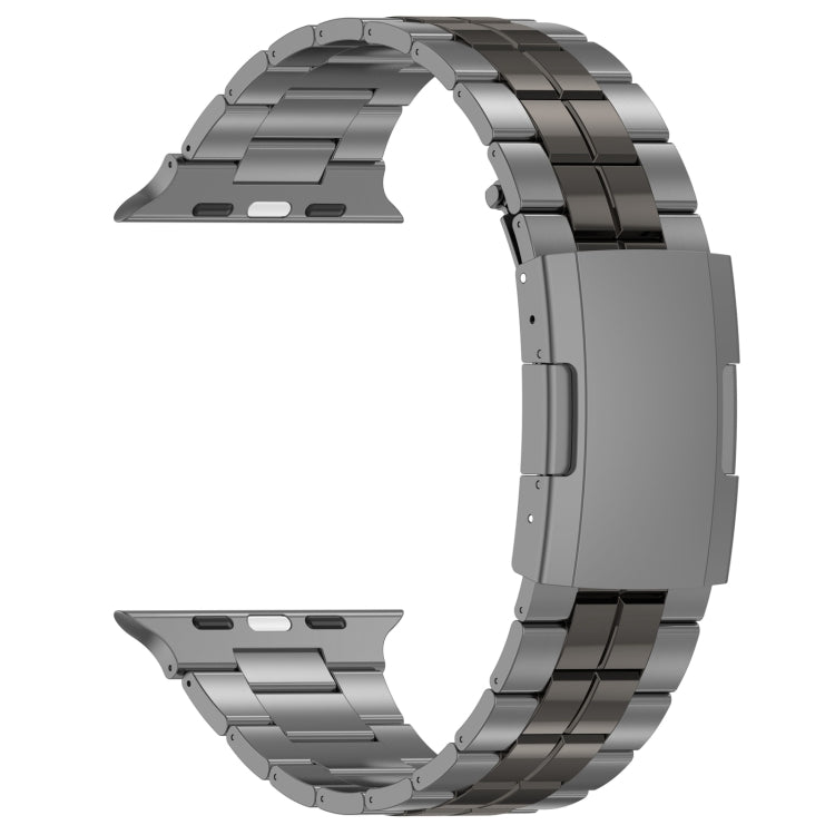 For Apple Watch 42mm Tortoise Buckle Titanium Steel Watch Band(Grey) by bashfashion