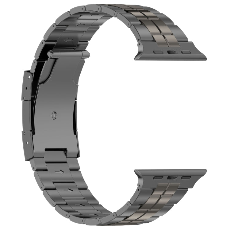 For Apple Watch 42mm Tortoise Buckle Titanium Steel Watch Band(Grey) by bashfashion