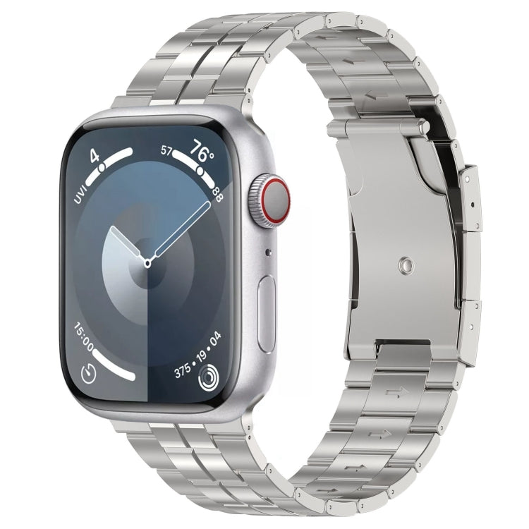 For Apple Watch 38mm Tortoise Buckle Titanium Steel Watch Band(Silver) by bashfashion