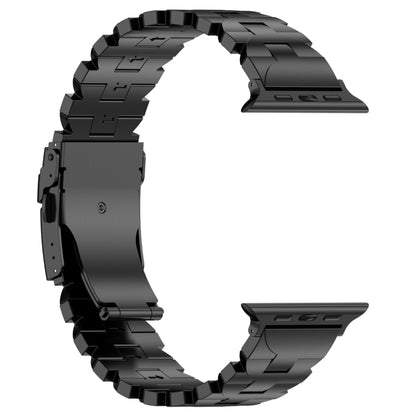 For Apple Watch SE 2023 40mm Butterfly Type Titanium Steel Watch Band(Black) by bashfashion