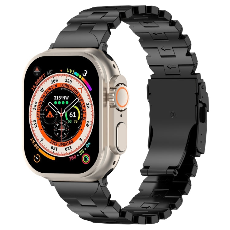 For Apple Watch Ultra 2 49mm Butterfly Type Titanium Steel Watch Band(Black) by bashfashion